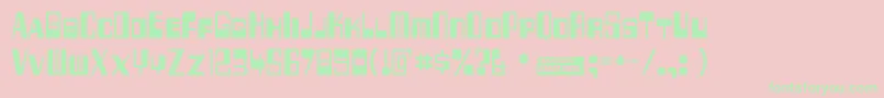 256bytes Font – Green Fonts on Pink Background