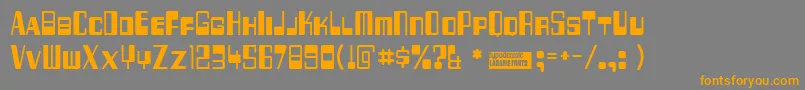 Fonte 256bytes – fontes laranjas em um fundo cinza