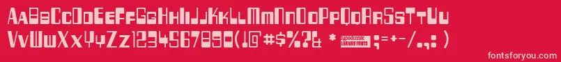 フォント256bytes – 赤い背景にピンクのフォント