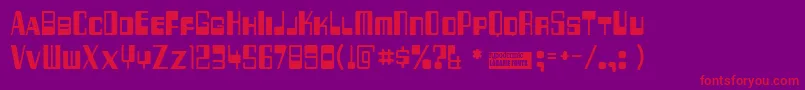 256bytes Font – Red Fonts on Purple Background