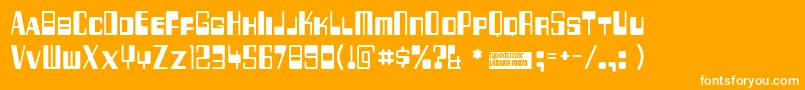 256bytes Font – White Fonts on Orange Background
