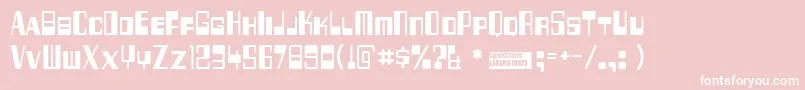 256bytes Font – White Fonts on Pink Background