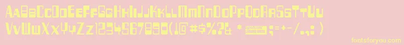 256bytes Font – Yellow Fonts on Pink Background