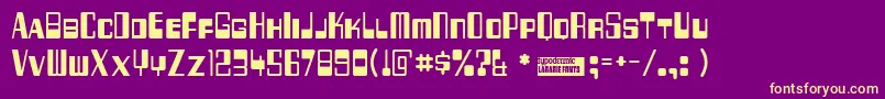 256bytes Font – Yellow Fonts on Purple Background