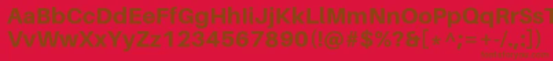 AileronHeavy Font – Brown Fonts on Red Background
