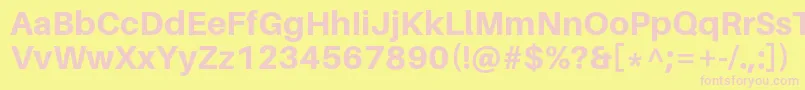 AileronHeavy Font – Pink Fonts on Yellow Background