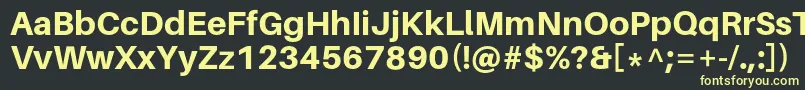 AileronHeavy Font – Yellow Fonts on Black Background
