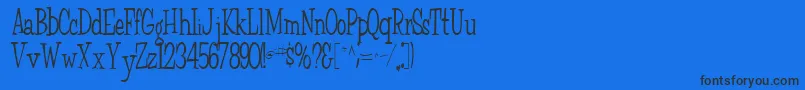 フォントFairchild85Regular – 黒い文字の青い背景