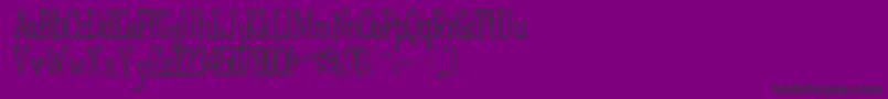 フォントFairchild85Regular – 紫の背景に黒い文字