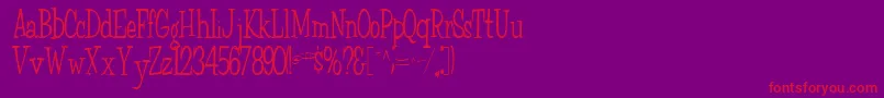 Fairchild85Regular Font – Red Fonts on Purple Background