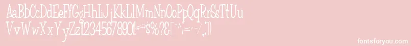 フォントFairchild85Regular – ピンクの背景に白い文字