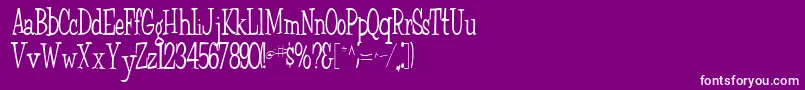 Fairchild85Regular Font – White Fonts on Purple Background