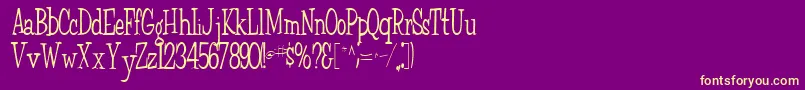 Fairchild85Regular Font – Yellow Fonts on Purple Background