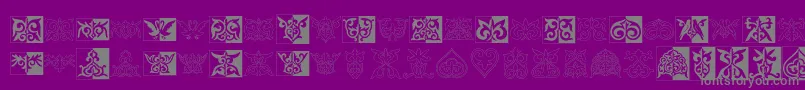 Prt Ornament2 Font – Gray Fonts on Purple Background