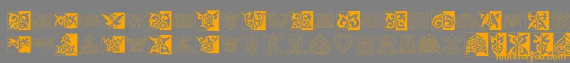 Prt Ornament2 Font – Orange Fonts on Gray Background