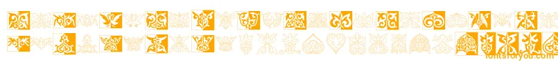 Więcej informacji o czcionce Prt Ornament2 Czcionka Prt Ornament2 – pomarańczowe czcionki
