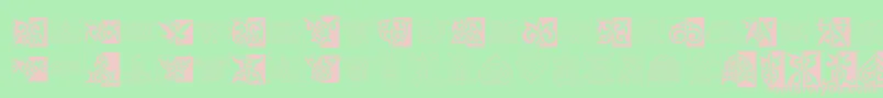 Prt Ornament2 Font – Pink Fonts on Green Background