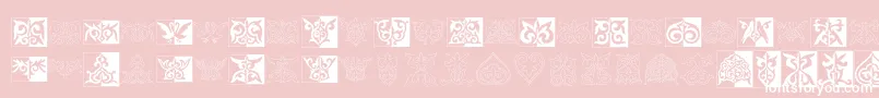 Prt Ornament2 Font – White Fonts on Pink Background