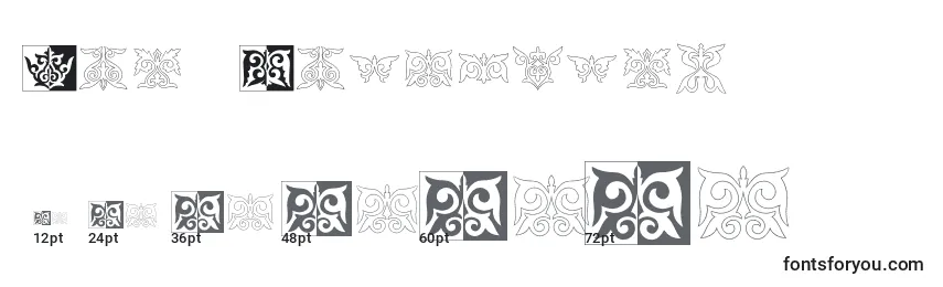 Prt Ornament2 Font Sizes