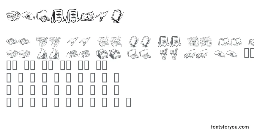 Fuente KrOffice - alfabeto, números, caracteres especiales