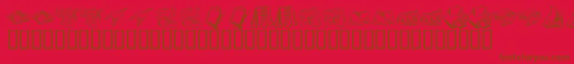 KrOffice Font – Brown Fonts on Red Background
