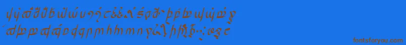 GreifswalderTengwar Font – Brown Fonts on Blue Background