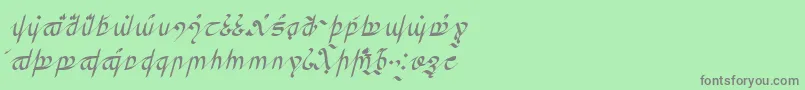 フォントGreifswalderTengwar – 緑の背景に灰色の文字