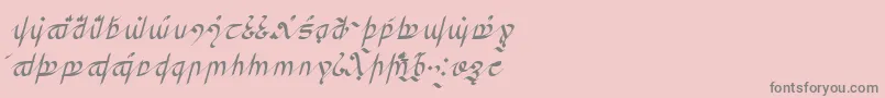 フォントGreifswalderTengwar – ピンクの背景に灰色の文字