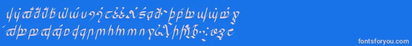 Шрифт GreifswalderTengwar – розовые шрифты на синем фоне