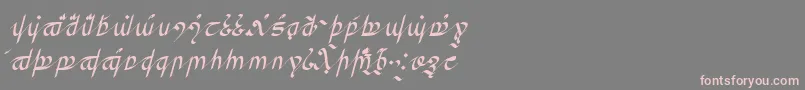 GreifswalderTengwar Font – Pink Fonts on Gray Background