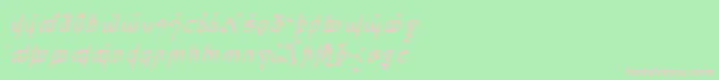 GreifswalderTengwar Font – Pink Fonts on Green Background