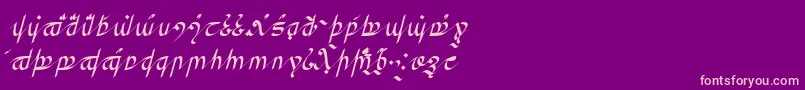 GreifswalderTengwar Font – Pink Fonts on Purple Background