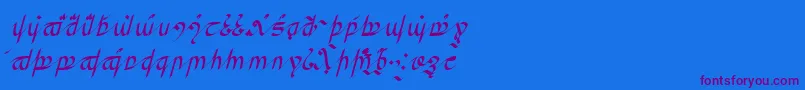 GreifswalderTengwar Font – Purple Fonts on Blue Background