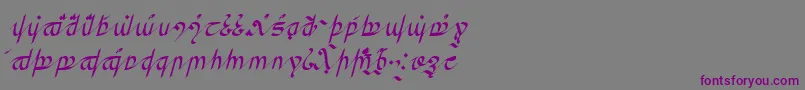 GreifswalderTengwar Font – Purple Fonts on Gray Background