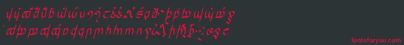 Шрифт GreifswalderTengwar – красные шрифты на чёрном фоне