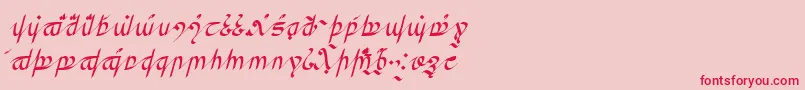 GreifswalderTengwar Font – Red Fonts on Pink Background
