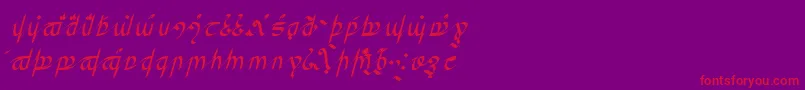 GreifswalderTengwar Font – Red Fonts on Purple Background