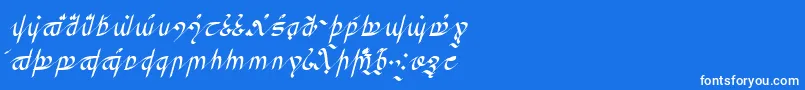 Шрифт GreifswalderTengwar – белые шрифты на синем фоне