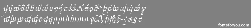 Шрифт GreifswalderTengwar – белые шрифты на сером фоне