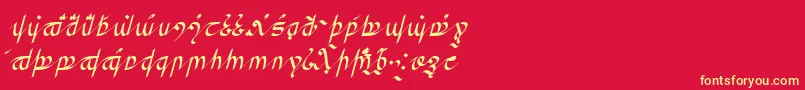 GreifswalderTengwar Font – Yellow Fonts on Red Background