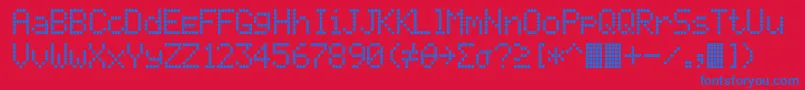 Texasled Font – Blue Fonts on Red Background