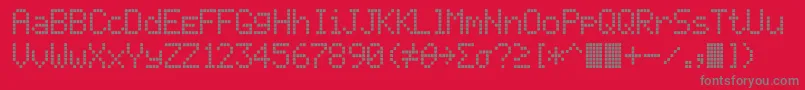 Texasled Font – Gray Fonts on Red Background