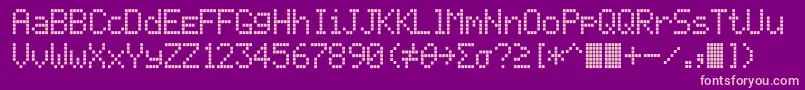 Texasled Font – Pink Fonts on Purple Background