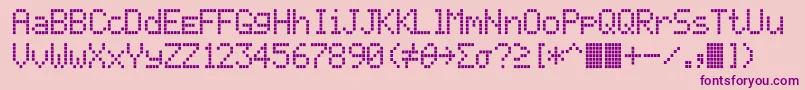 Texasled Font – Purple Fonts on Pink Background