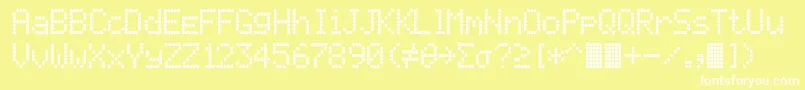 Texasled Font – White Fonts on Yellow Background