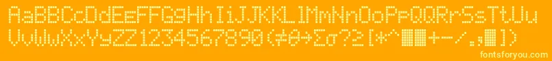 Texasled Font – Yellow Fonts on Orange Background