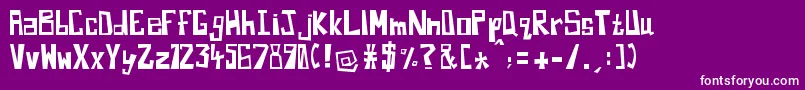 フォントMartiloRegular – 紫の背景に白い文字