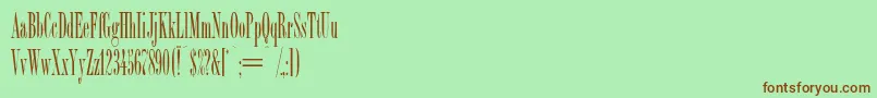 Czcionka BodanodbNormal – brązowe czcionki na zielonym tle