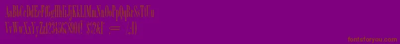 BodanodbNormal-Schriftart – Braune Schriften auf violettem Hintergrund