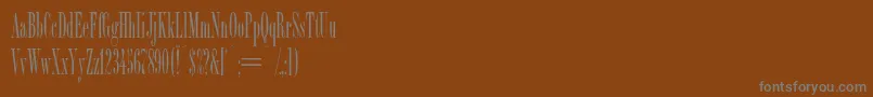 Czcionka BodanodbNormal – szare czcionki na brązowym tle